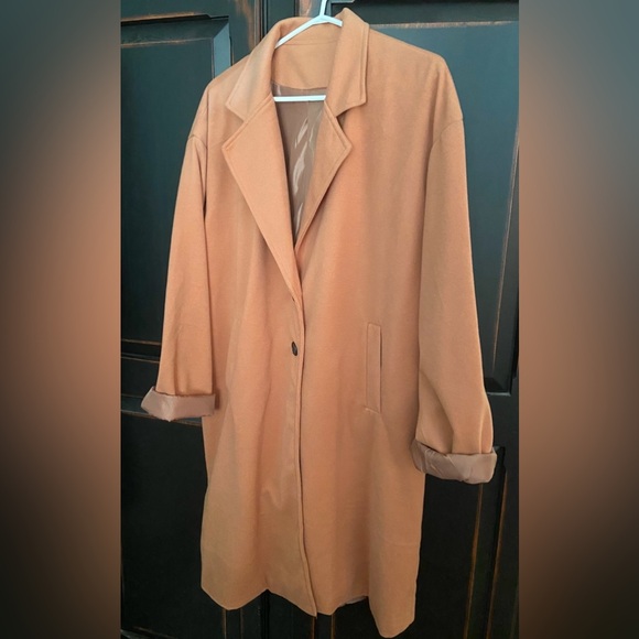 3X SHEIN Curve Camel Light Weight Coat - Picture 10 of 10